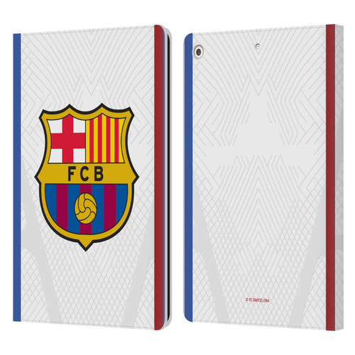 FC Barcelona 2023/24 Crest Kit Away Leather Book Wallet Case Cover For Apple iPad 10.2 2019/2020/2021