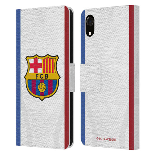 FC Barcelona 2023/24 Crest Kit Away Leather Book Wallet Case Cover For Apple iPhone XR