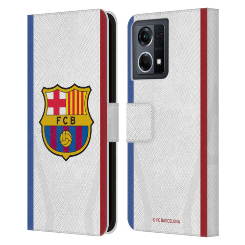 FC Barcelona 2023/24 Crest Kit Away Leather Book Wallet Case Cover For OPPO Reno8 4G
