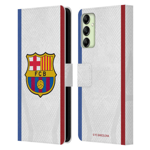 FC Barcelona 2023/24 Crest Kit Away Leather Book Wallet Case Cover For Samsung Galaxy A14 5G