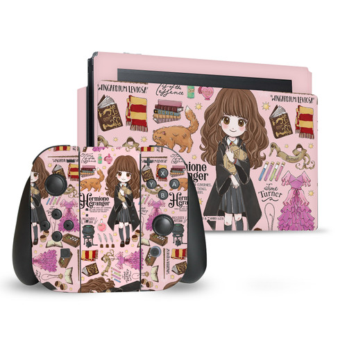 Harry Potter Graphics Hermione Pattern Vinyl Sticker Skin Decal Cover for Nintendo Switch Bundle
