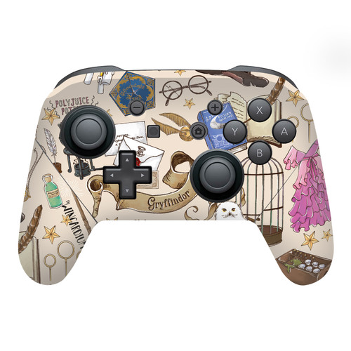 Harry Potter Graphics Hogwarts Pattern Vinyl Sticker Skin Decal Cover for Nintendo Switch Pro Controller