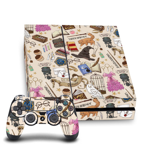 Harry Potter Graphics Hogwarts Pattern Vinyl Sticker Skin Decal Cover for Sony PS4 Console & Controller