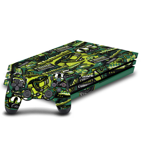 Harry Potter Graphics Slytherin Pattern Vinyl Sticker Skin Decal Cover for Sony PS4 Pro Bundle