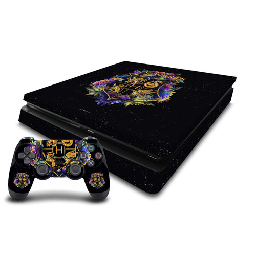 Harry Potter Graphics Hogwarts Crest Vinyl Sticker Skin Decal Cover for Sony PS4 Slim Console & Controller
