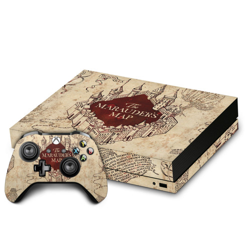 Harry Potter Graphics The Marauder's Map Vinyl Sticker Skin Decal Cover for Microsoft Xbox One X Bundle