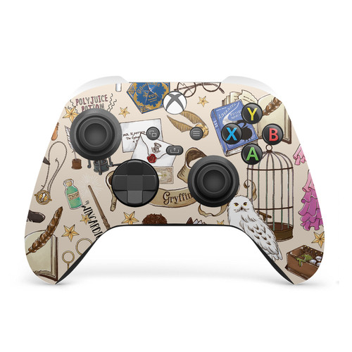 Harry Potter Graphics Hogwarts Pattern Vinyl Sticker Skin Decal Cover for Microsoft Xbox Series X / Series S Controller