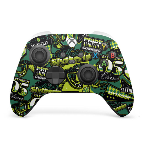 Harry Potter Graphics Slytherin Pattern Vinyl Sticker Skin Decal Cover for Microsoft Xbox Series X / Series S Controller