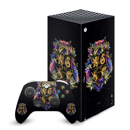 Harry Potter Graphics Hogwarts Crest Vinyl Sticker Skin Decal Cover for Microsoft Series X Console & Controller