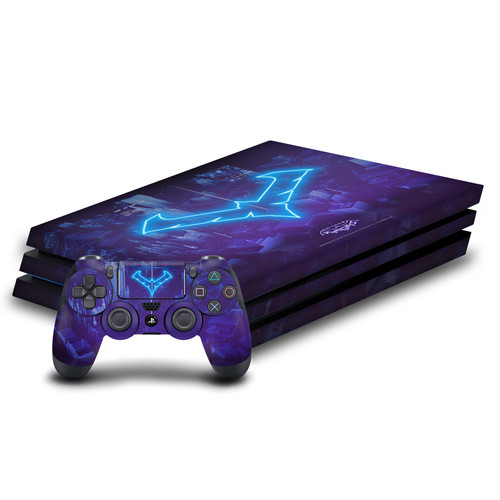 Gotham Knights Character Art Nightwing Vinyl Sticker Skin Decal Cover for Sony PS4 Pro Bundle