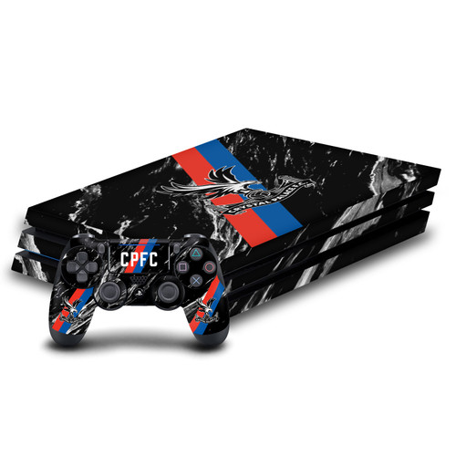 Crystal Palace FC Logo Art Black Marble Vinyl Sticker Skin Decal Cover for Sony PS4 Pro Bundle