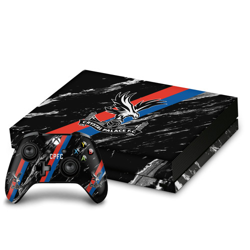 Crystal Palace FC Logo Art Black Marble Vinyl Sticker Skin Decal Cover for Microsoft Xbox One X Bundle