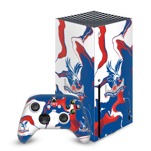 Crystal Palace FC Logo Art Marble Vinyl Sticker Skin Decal Cover for Microsoft Series X Console & Controller