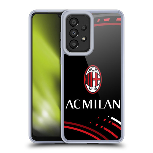 AC Milan Crest Patterns Curved Soft Gel Case for Samsung Galaxy A33 5G (2022)