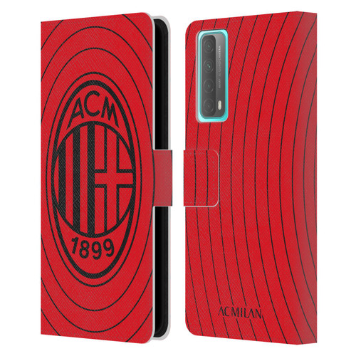 AC Milan Art Red And Black Leather Book Wallet Case Cover For Huawei P Smart (2021)