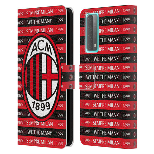 AC Milan Art Sempre Milan 1899 Leather Book Wallet Case Cover For Huawei P Smart (2021)