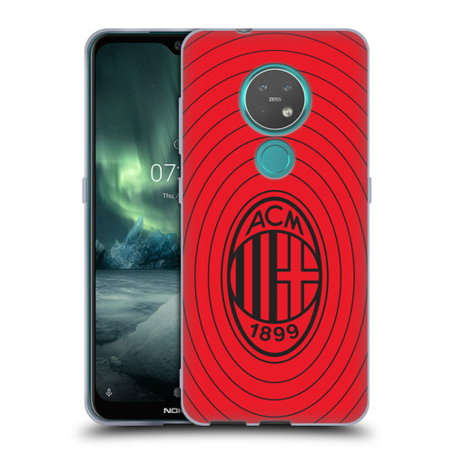 AC Milan Art Red And Black Soft Gel Case for Nokia 6.2 / 7.2
