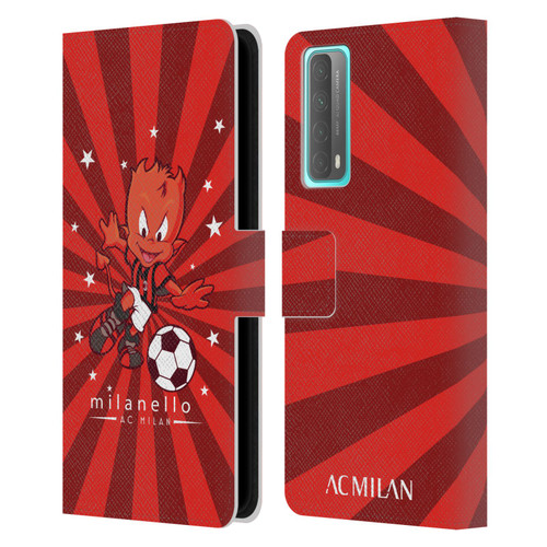 AC Milan Children Milanello 2 Leather Book Wallet Case Cover For Huawei P Smart (2021)