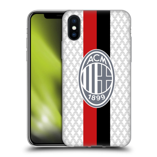 AC Milan 2023/24 Crest Kit Away Soft Gel Case for Apple iPhone X / iPhone XS