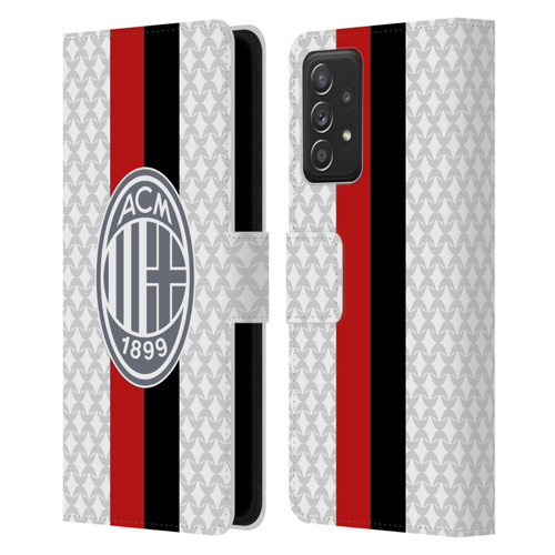 AC Milan 2023/24 Crest Kit Away Leather Book Wallet Case Cover For Samsung Galaxy A52 / A52s / 5G (2021)