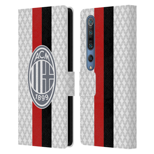 AC Milan 2023/24 Crest Kit Away Leather Book Wallet Case Cover For Xiaomi Mi 10 5G / Mi 10 Pro 5G
