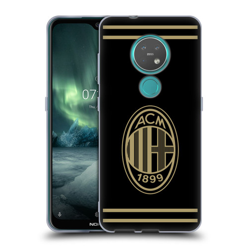 AC Milan Crest Black And Gold Soft Gel Case for Nokia 6.2 / 7.2