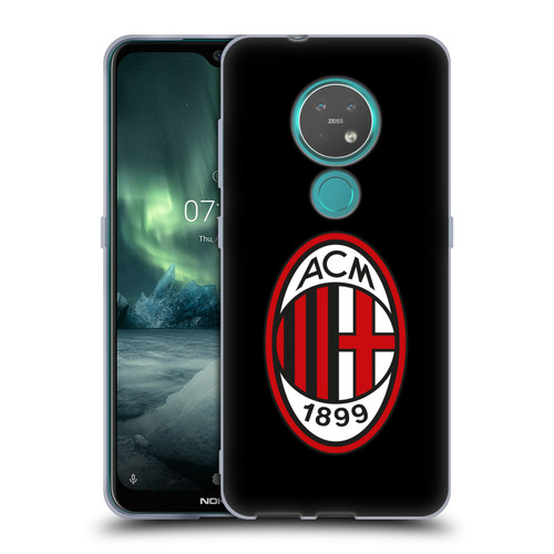 AC Milan Crest Full Colour Black Soft Gel Case for Nokia 6.2 / 7.2