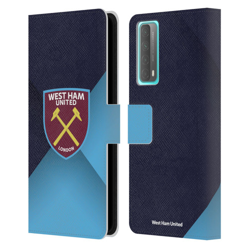 West Ham United FC Crest Blue Gradient Leather Book Wallet Case Cover For Huawei P Smart (2021)