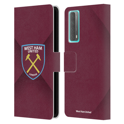 West Ham United FC Crest Gradient Leather Book Wallet Case Cover For Huawei P Smart (2021)