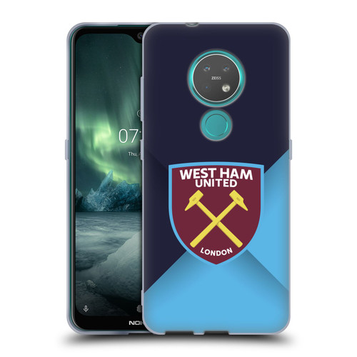 West Ham United FC Crest Blue Gradient Soft Gel Case for Nokia 6.2 / 7.2