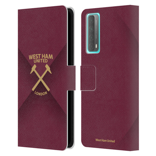 West Ham United FC Hammer Marque Kit Gradient Leather Book Wallet Case Cover For Huawei P Smart (2021)