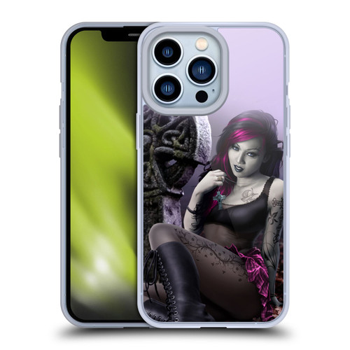 Tom Wood Fantasy Goth Girl Vampire Soft Gel Case for Apple iPhone 13 Pro