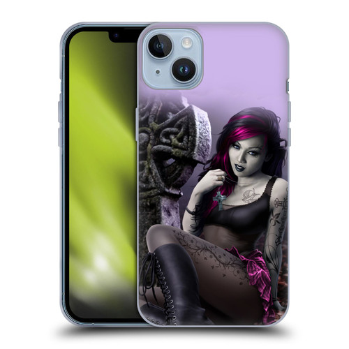 Tom Wood Fantasy Goth Girl Vampire Soft Gel Case for Apple iPhone 14 Plus