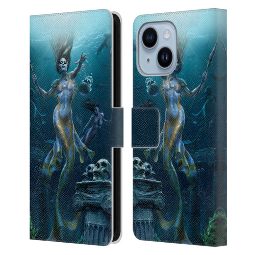 Tom Wood Fantasy Mermaid Hunt Leather Book Wallet Case Cover For Apple iPhone 14 Plus