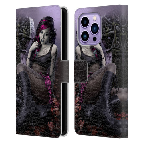 Tom Wood Fantasy Goth Girl Vampire Leather Book Wallet Case Cover For Apple iPhone 14 Pro Max