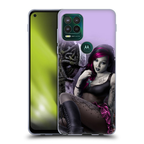 Tom Wood Fantasy Goth Girl Vampire Soft Gel Case for Motorola Moto G Stylus 5G 2021