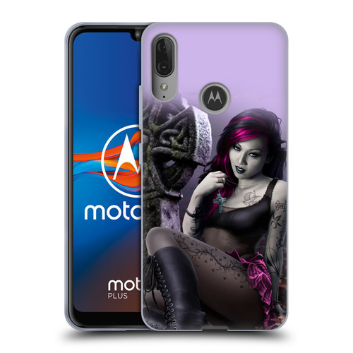 Tom Wood Fantasy Goth Girl Vampire Soft Gel Case for Motorola Moto E6 Plus