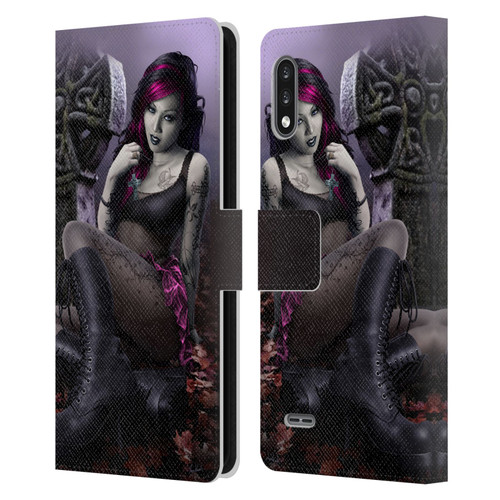 Tom Wood Fantasy Goth Girl Vampire Leather Book Wallet Case Cover For LG K22