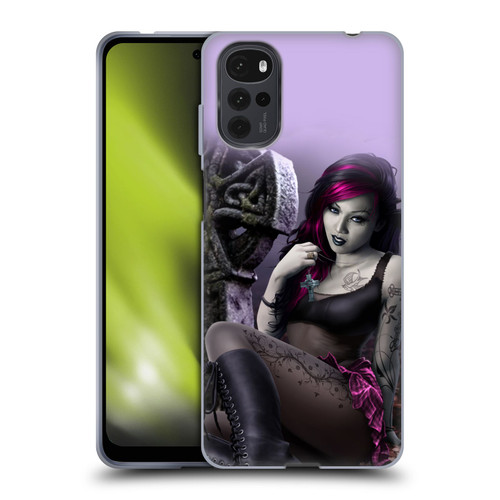 Tom Wood Fantasy Goth Girl Vampire Soft Gel Case for Motorola Moto G22