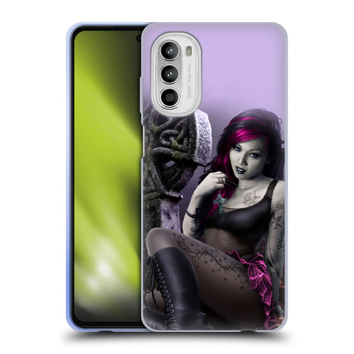 Tom Wood Fantasy Goth Girl Vampire Soft Gel Case for Motorola Moto G52