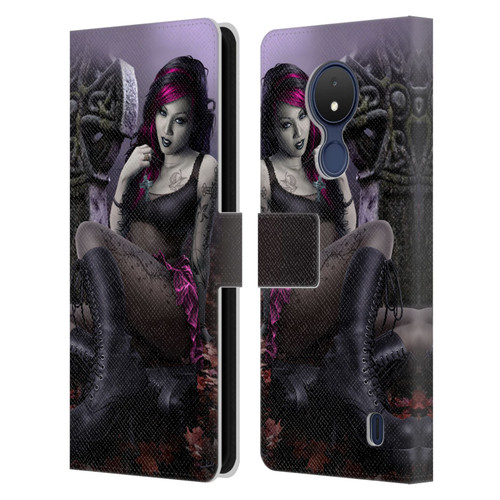 Tom Wood Fantasy Goth Girl Vampire Leather Book Wallet Case Cover For Nokia C21