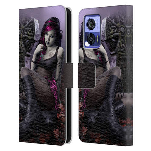 Tom Wood Fantasy Goth Girl Vampire Leather Book Wallet Case Cover For Motorola Edge 30 Neo 5G