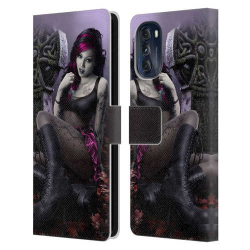 Tom Wood Fantasy Goth Girl Vampire Leather Book Wallet Case Cover For Motorola Moto G (2022)