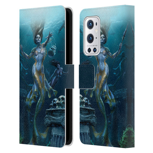 Tom Wood Fantasy Mermaid Hunt Leather Book Wallet Case Cover For OnePlus 9 Pro