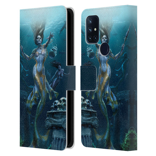 Tom Wood Fantasy Mermaid Hunt Leather Book Wallet Case Cover For OnePlus Nord N10 5G