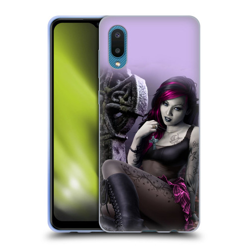 Tom Wood Fantasy Goth Girl Vampire Soft Gel Case for Samsung Galaxy A02/M02 (2021)