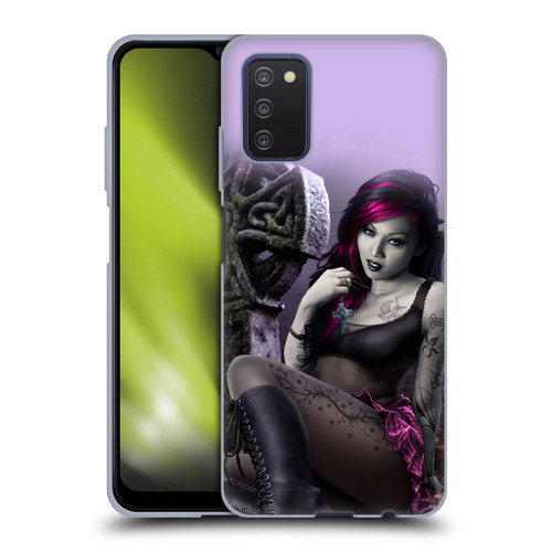 Tom Wood Fantasy Goth Girl Vampire Soft Gel Case for Samsung Galaxy A03s (2021)