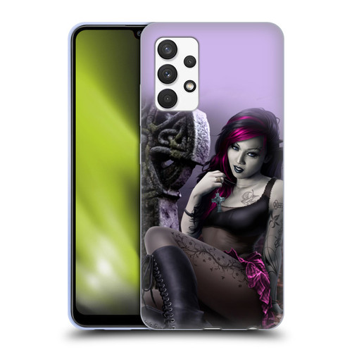 Tom Wood Fantasy Goth Girl Vampire Soft Gel Case for Samsung Galaxy A32 (2021)