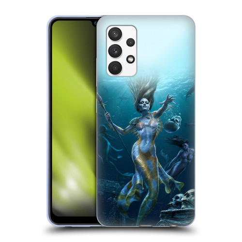 Tom Wood Fantasy Mermaid Hunt Soft Gel Case for Samsung Galaxy A32 (2021)
