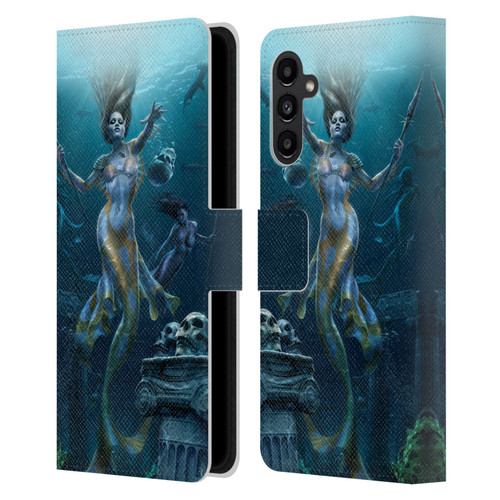 Tom Wood Fantasy Mermaid Hunt Leather Book Wallet Case Cover For Samsung Galaxy A13 5G (2021)